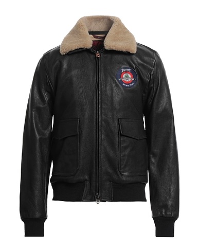 STEWART Bomberjacke Schwarz Ziegenleder