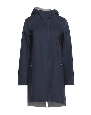 HERNO Full-length jacket Navy blue 97% Cotton, 3% Elastane