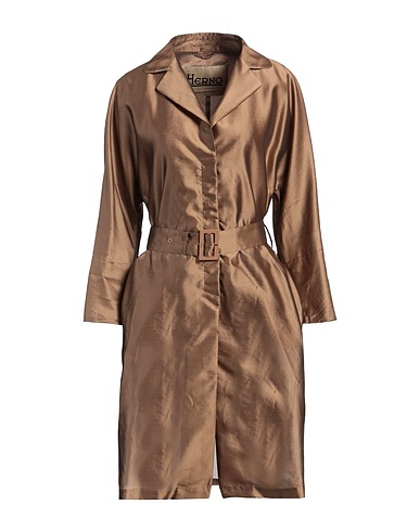 HERNO Full-length jacket Brown 71% Polyester, 29% Silk