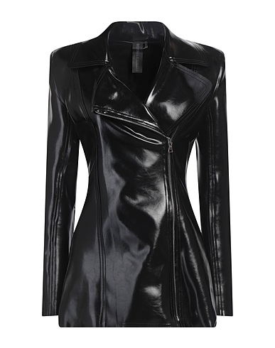 NORMA KAMALI Biker jacket Black 100% Polyurethane