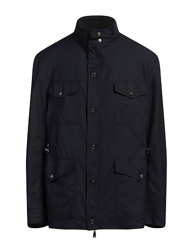 LARDINI Jacket Midnight blue 54% Wool, 45% Polyester, 1% Elastane