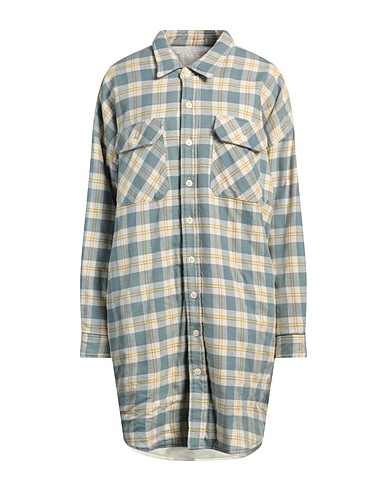 DENIMIST Checked shirt Pastel blue 100% Cotton