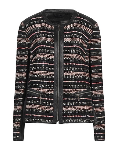 BARBARA LEBEK Giubbotto Nero 62% Cotone, 35% Fibre sintetiche, 3% Altre Fibre, Poliestere