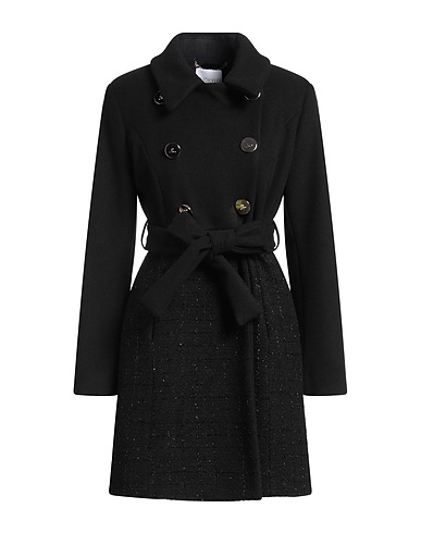LUCKYLU  Milano Coat Black 100% Polyester, Acrylic, Wool, Polyamide, Other Fibres