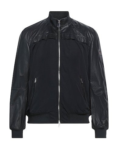 PEUTEREY Jacket Black Leather, Polyamide