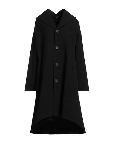 YOHJI YAMAMOTO Coat Black 90% Wool, 10% Nylon