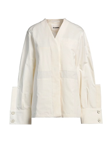 JIL SANDER Jacket Ivory 84% Cotton, 16% Silk
