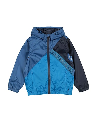 BIKKEMBERGS Jacket Navy blue 100% Polyester