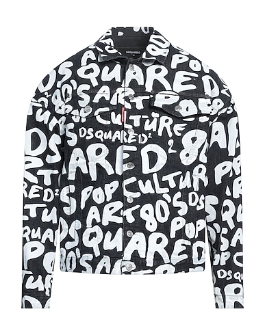 DSQUARED2 Blouson en jean NERO 92% Coton, 6% Élastomultiester, 2% Élasthanne