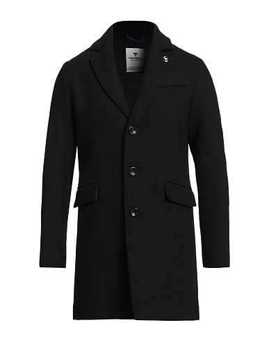 FRED MELLO Coat Black 50% Wool, 40% Polyester, 10% Polyamide