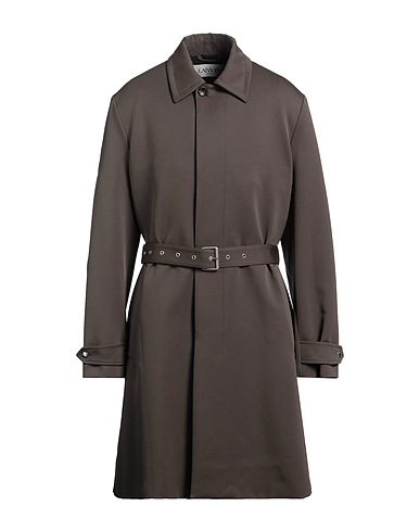 LANVIN Full-length jacket Dark brown 100% Polyester