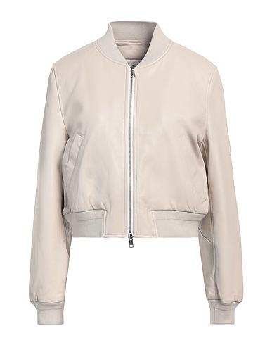 YVES SALOMON Bomber YS ARMY Light grey Lambskin
