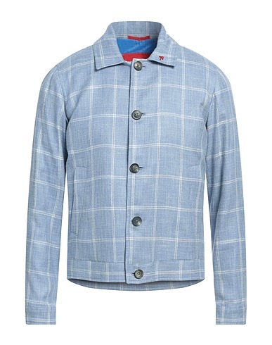 ISAIA Jacket Light blue 44% Silk, 29% Cotton, 27% Cashmere