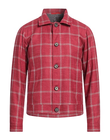 ISAIA Jacket Red 44% Silk, 29% Cotton, 27% Cashmere