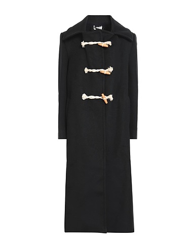 MEIMEIJ Coat Black 60% Polyester, 40% Wool, Acetate, Viscose