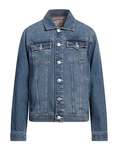 TRUE RELIGION デニムブルゾン ブルー コットン 93% / レーヨン 7%