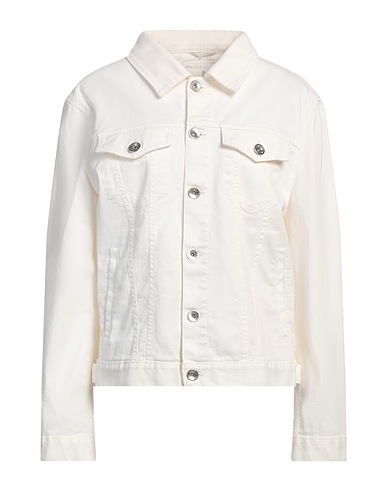 BRUNELLO CUCINELLI Denim jacket White 99% Cotton, 1% Elastane