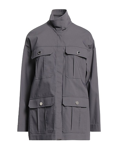 PATRIZIA PEPE Jacket Grey 51% Cotton, 46% Polyamide, 3% Elastane