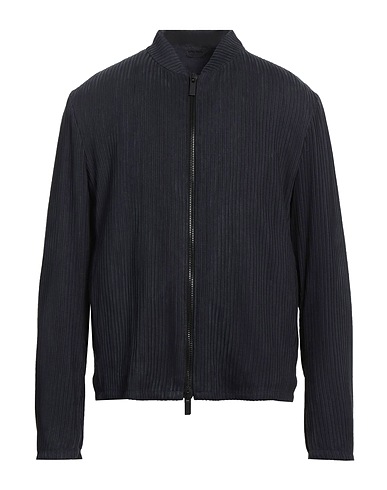 GIORGIO ARMANI Bomber Midnight blue 100% Goat skin, Viscose, Elastane