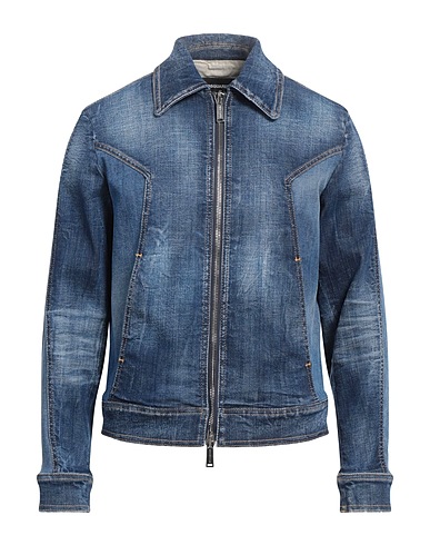 DSQUARED2 Denim jacket Blue 93% Cotton, 4% Polyester, 3% Elastane, Elastomultiester