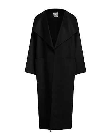 TOTEME Coat Black 90% Wool, 10% Cashmere