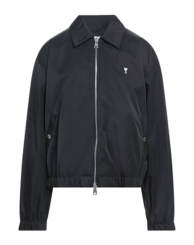 AMI ALEXANDRE MATTIUSSI Jacke Schwarz 70% Polyamid, 30% Baumwolle