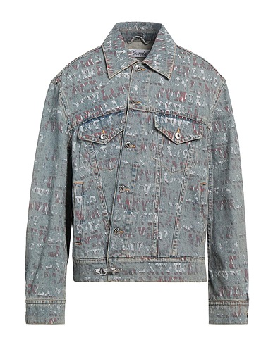 LANVIN Denim jacket LAB BY FUTURE Blue 100% Cotton, Calfskin