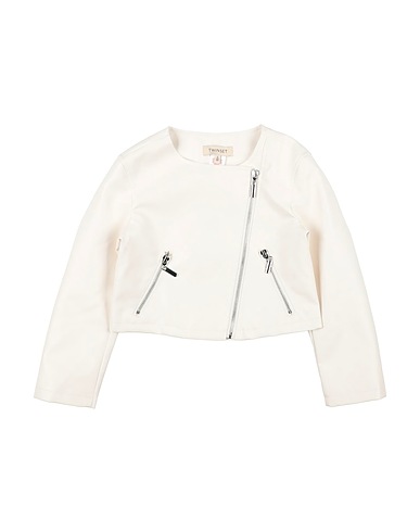 TWINSET Куртка Гипсово-белый 93% Полиэстер, 7% Хлопок
