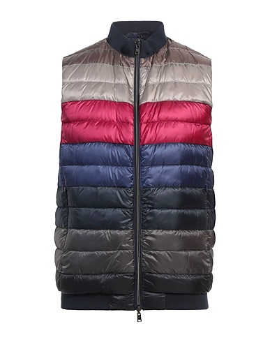 HERNO Gilet Navy blue 100% Polyamide, Elastane
