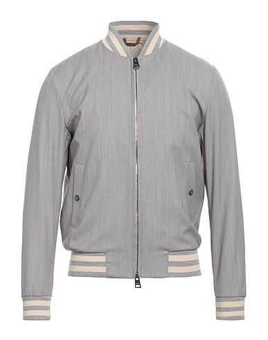 LUIGI BORRELLI NAPOLI Bomber Grey 100% Virgin Wool