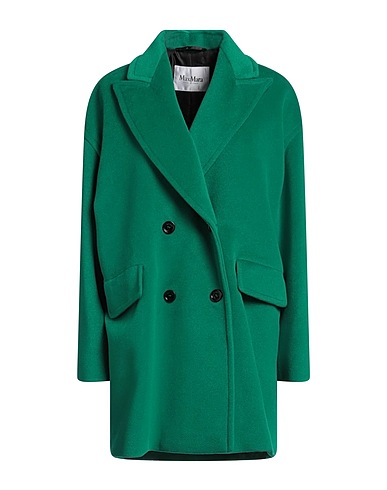MAX MARA Coat Green 90% Virgin Wool, 10% Cashmere