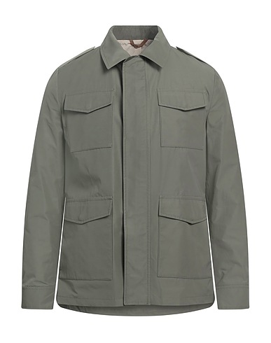 LUIGI BORRELLI NAPOLI Jacket Military green 60% Polyester, 40% Cotton