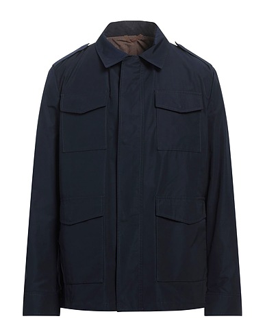 LUIGI BORRELLI NAPOLI Jacket Midnight blue 60% Polyester, 40% Cotton