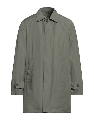 LUIGI BORRELLI NAPOLI Full-length jacket Military green 60% Polyester, 40% Cotton