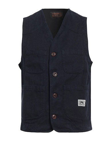 THE QUARTERMASTER Gilet Midnight blue 100% Cotton