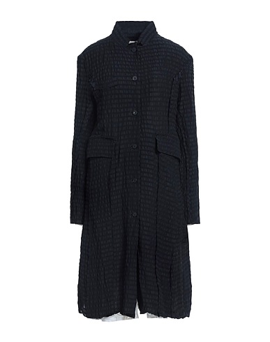 ALEKSANDR MANAMÏS Coat Black 54% Organic Linen, 24% Cotton, 22% Wool