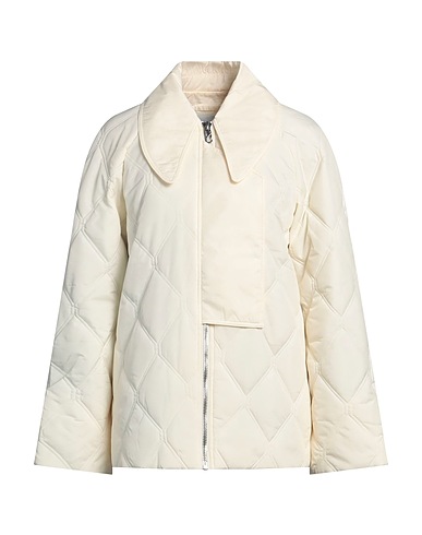 GANNI Shell jacket Cream 100% Recycled polyester