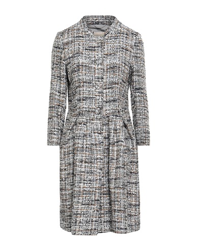 HERNO Full-length jacket Grey 74% Cotton, 24% Polyamide, 2% Metallic fiber