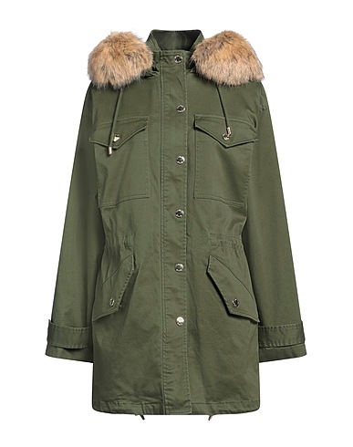 MICHAEL MICHAEL KORS Cappotto Verde militare 98% Cotone organico, 2% Elastan