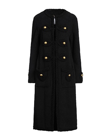 MOSCHINO Cappotto Nero 80% Cotone, 17% Poliammide, 3% Elastan, Lana Vergine, Lana