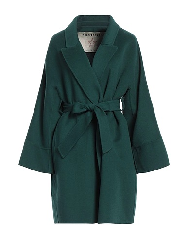 SHIRTAPORTER Coat Dark green 50% Wool, 50% Polyester