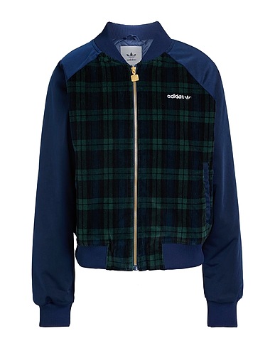 ADIDAS ORIGINALS Bomber TARTAN JACKET
 Navy blue 97% Cotton, 3% Elastane