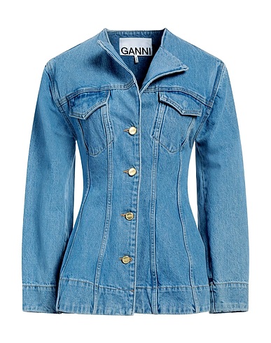 GANNI Denim jacket Blue 100% Organic cotton