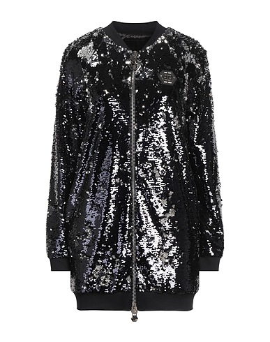 PHILIPP PLEIN Jacke COUTURE Schwarz 100% Polyester, Polyamid, Elastan