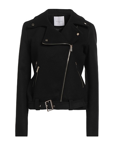 GAëLLE Paris Biker jacket Black 85% Polyester, 12% Viscose, 3% Elastane
