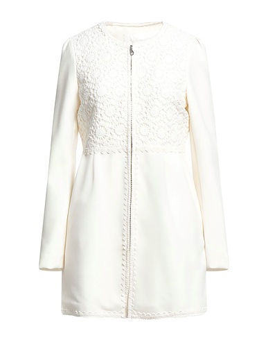 VILA Coat Ivory 63% Polyester, 33% Viscose, 4% Elastane