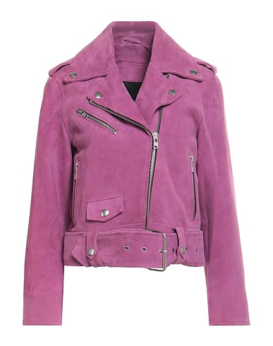 STAND STUDIO Biker jacket Mauve 100% Leather