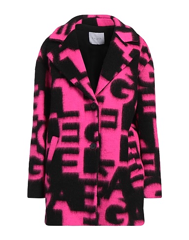 GAëLLE Paris Coat Fuchsia 47% Polyester, 38% Virgin Wool, 15% Acrylic