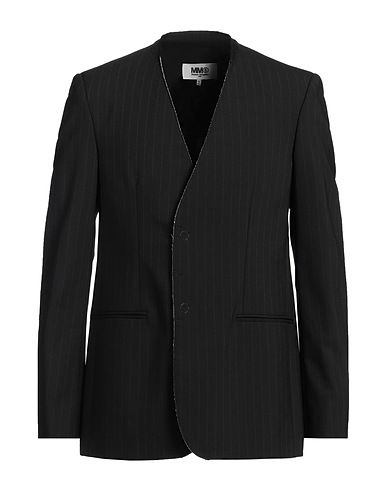 MM6 MAISON MARGIELA Jacket Black 54% Polyester, 44% Virgin Wool, 2% Elastane