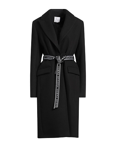 GAëLLE Paris Coat Black 85% Polyester, 12% Viscose, 3% Elastane